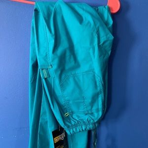 TEAL Wonderwink cargo scrub pants *XS TALL *TEAL